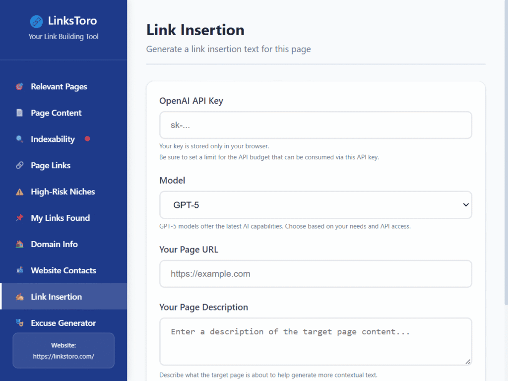 LinksToro Link Insertion
